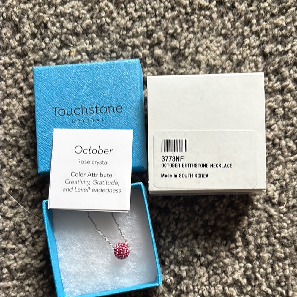 Touchstone Crystal October Birthstone Necklace